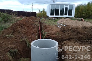 Комлекс работ по водообеспечению и водоотведению в д. Дятлицы Ломоносовского района