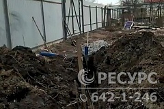 Бурение скважины и ввод воды в дом в п. Кикерино Волосовского района