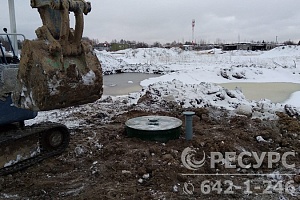 Выполнено бурение скважины и смонтирован кессон в массиве Дачный Гатчинского района
